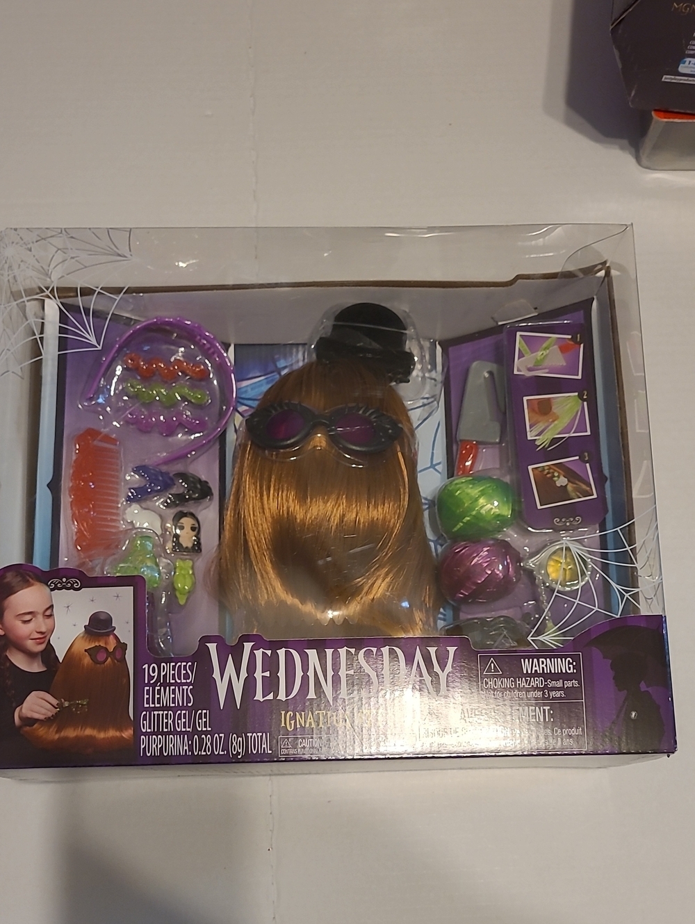 Ignatius Hair Styling Head - Purple and Gold